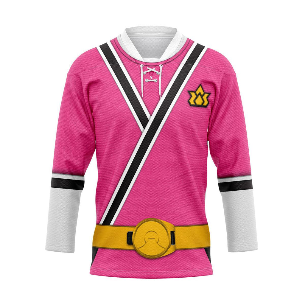 Oodiegang Pink Power Rangers Samurai Hockey Jersey - DucG