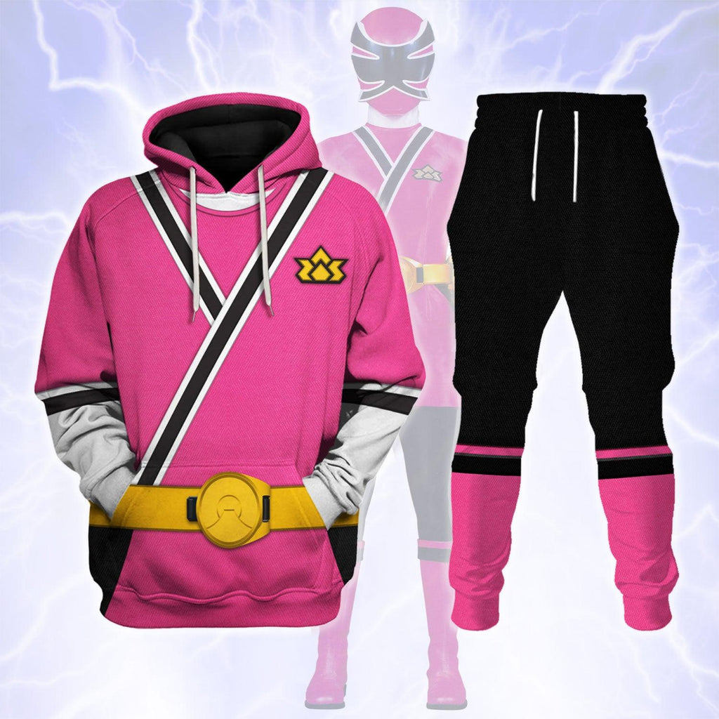 Oodiegang Pink Power Rangers Samurai Hoodies Sweatshirt T-shirt Hawaiian Tracksuit - DucG