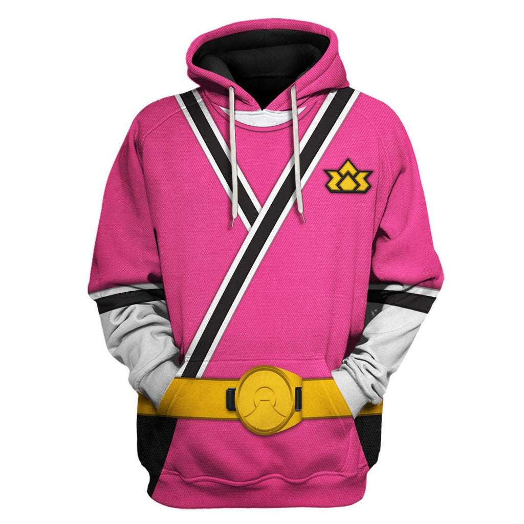 Oodiegang Pink Power Rangers Samurai Hoodies Sweatshirt T-shirt Hawaiian Tracksuit - DucG