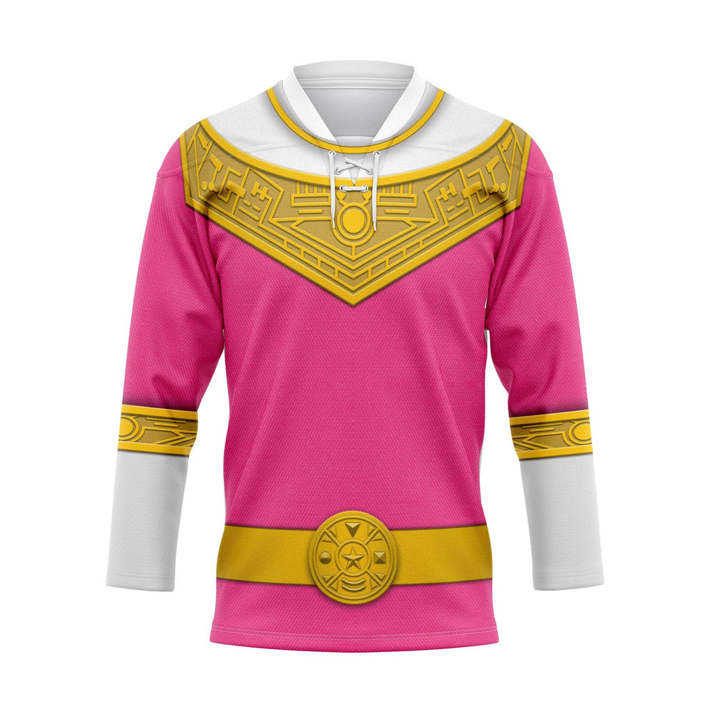 OodieGang Pink Power Rangers Zeo Hockey Jersey - OodieGang.com