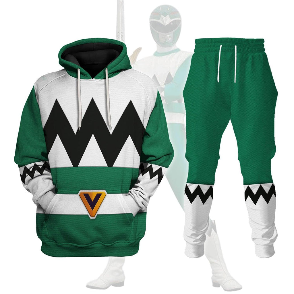 CustomsPig Power Rangers Lost Galaxy Green Costume Hoodie Sweatshirt T-Shirt Tracksuit - CustomsPig.com