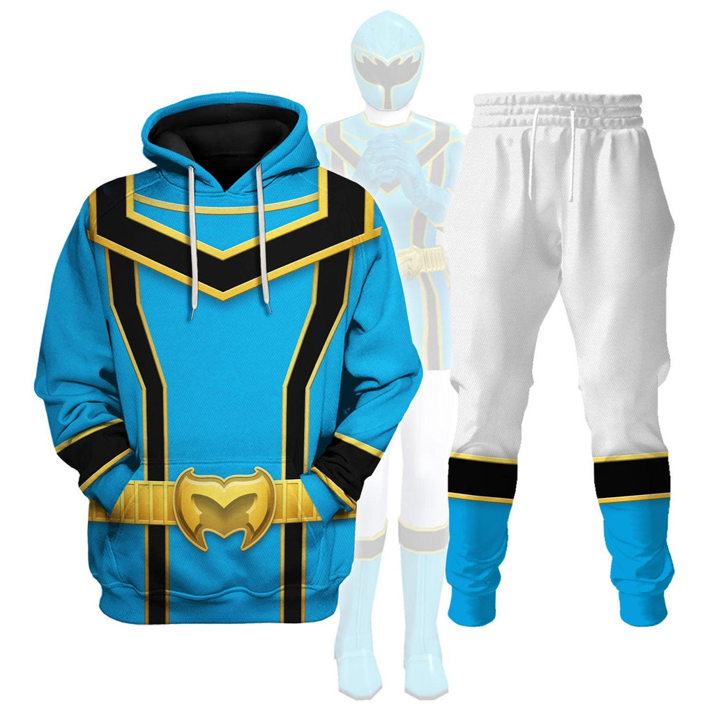 OodieGang Power Rangers Mystic Force (2006) Blue Costume Hoodie Sweatshirt T-Shirt Tracksuit - OodieGang.com