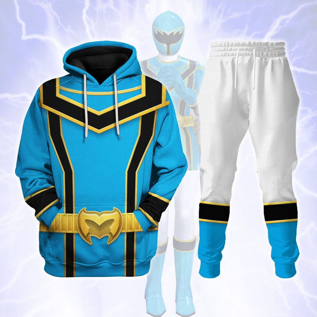 CustomsPig Power Rangers Mystic Force (2006) Blue Costume Hoodie Sweatshirt T-Shirt Tracksuit - CustomsPig.com