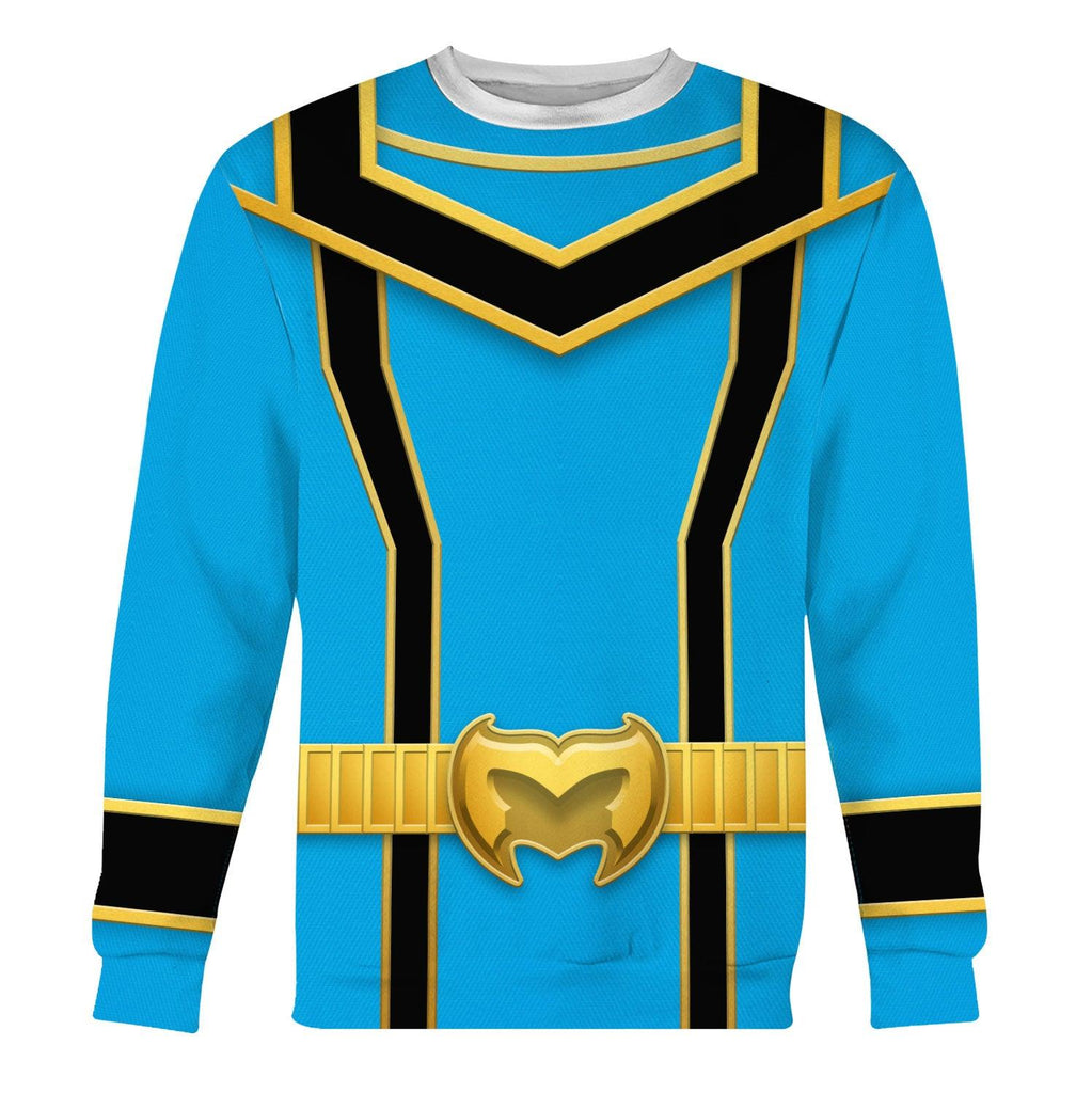 OodieGang Power Rangers Mystic Force (2006) Blue Costume Hoodie Sweatshirt T-Shirt Tracksuit - OodieGang.com