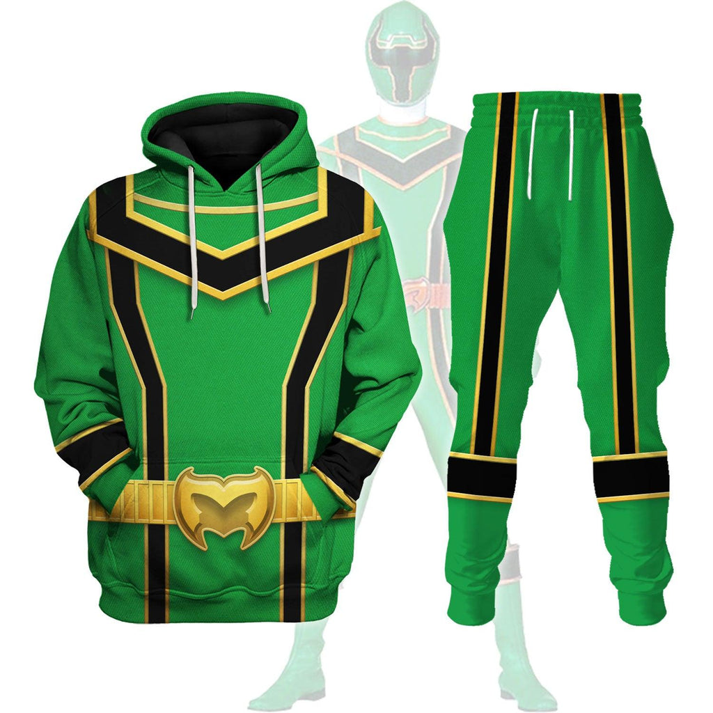 OodieGang Power Rangers Mystic Force (2006) Green Costume Hoodie Sweatshirt T-Shirt Tracksuit - OodieGang.com