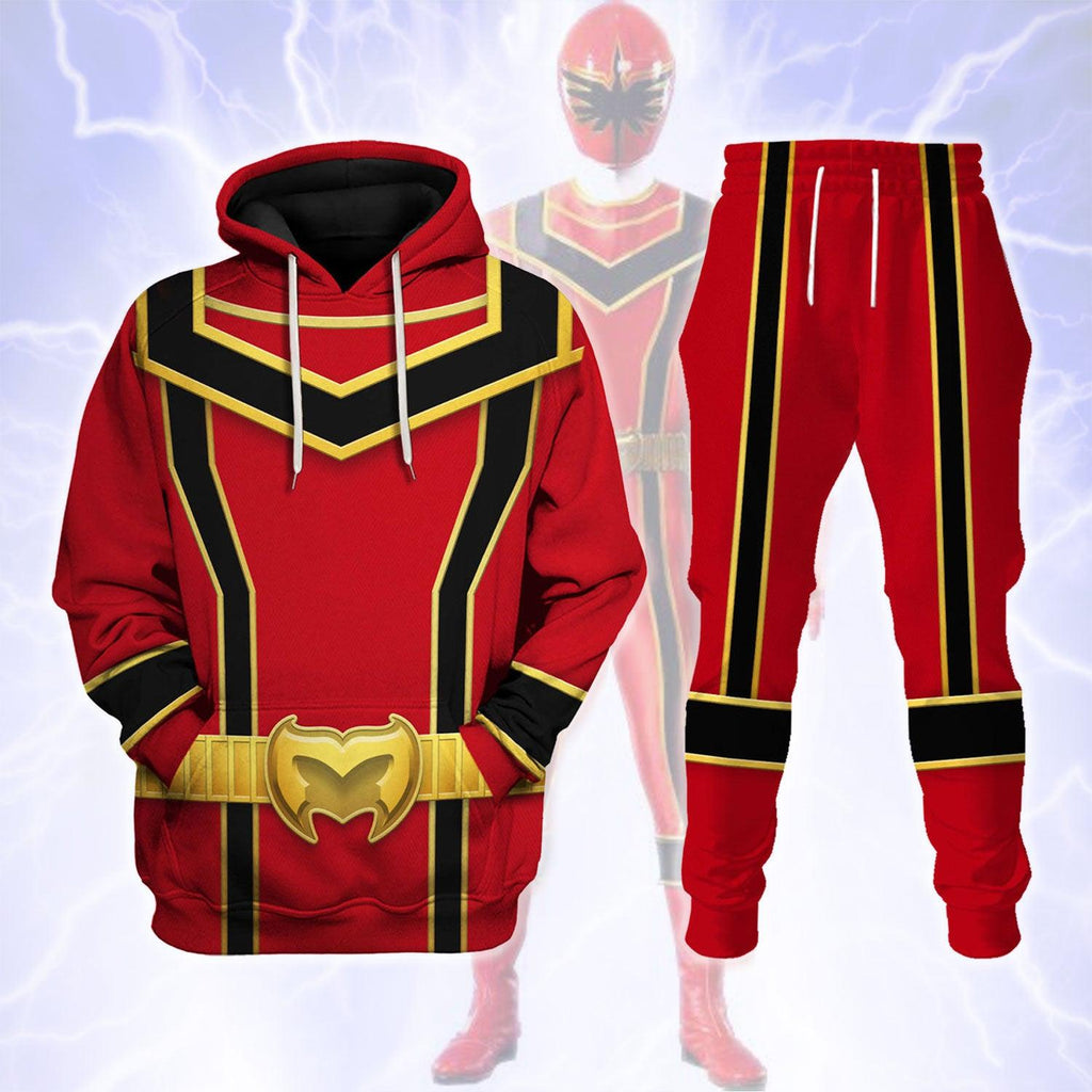 CustomsPig Power Rangers Mystic Force (2006) Red Costume Hoodie Sweatshirt T-Shirt Tracksuit - CustomsPig.com