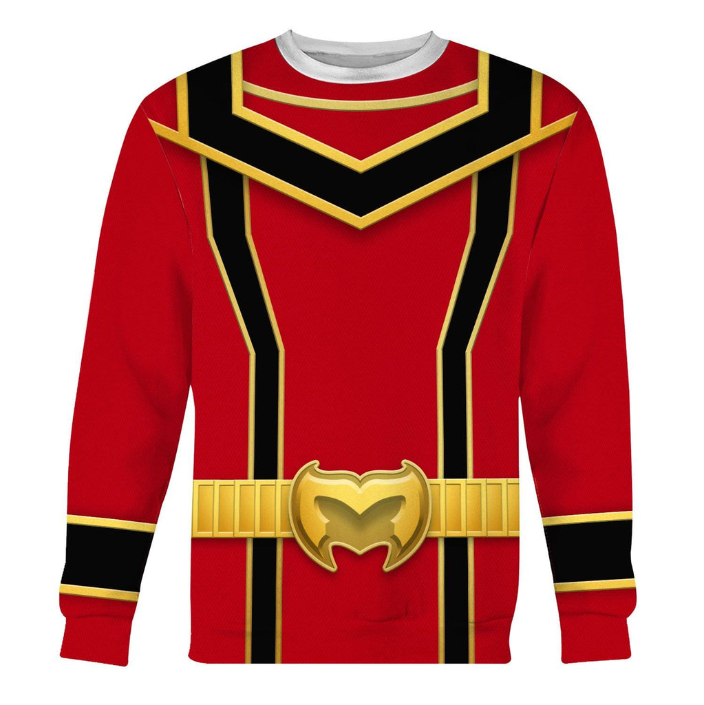 OodieGang Power Rangers Mystic Force (2006) Red Costume Hoodie Sweatshirt T-Shirt Tracksuit - OodieGang.com