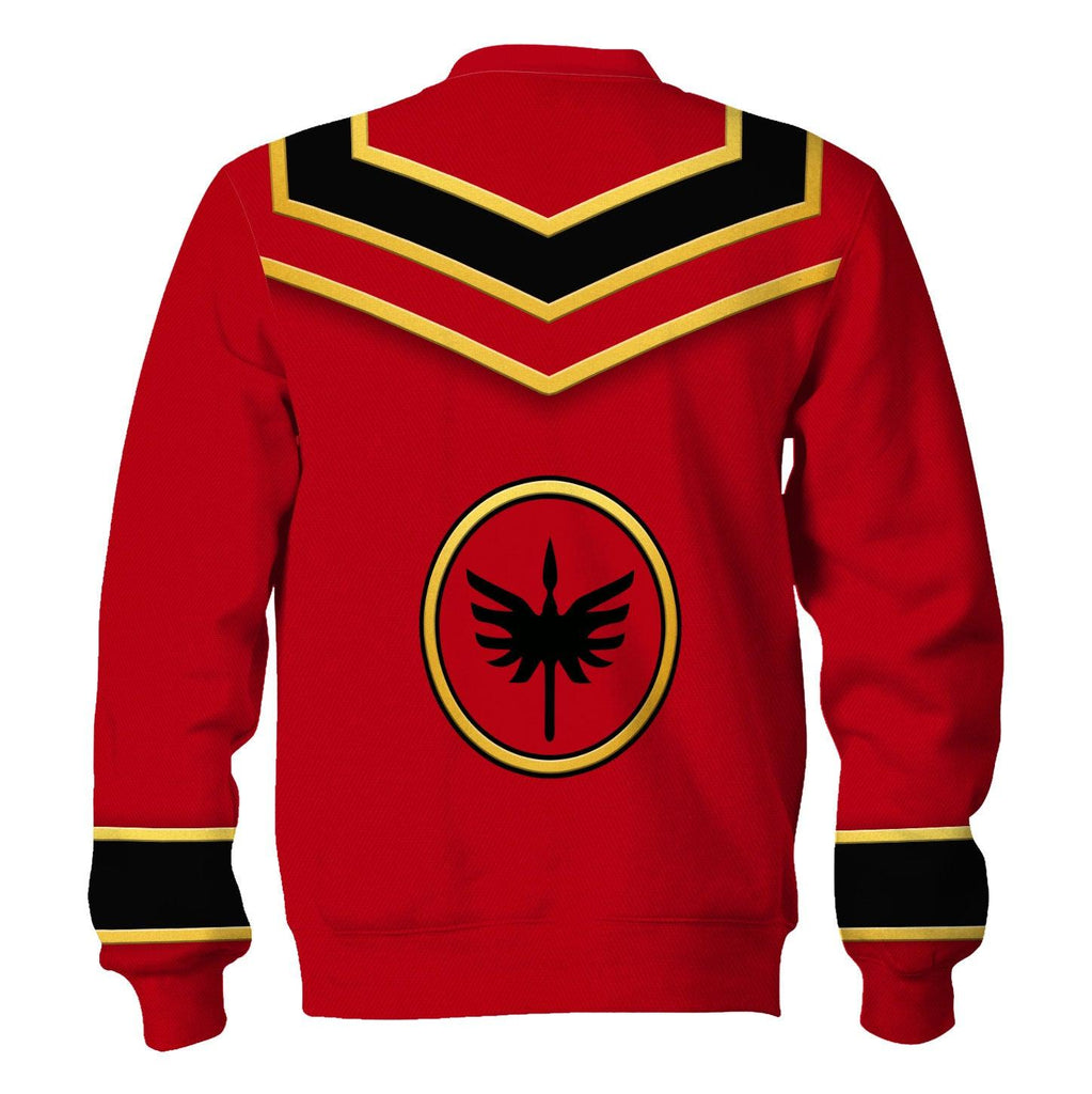 OodieGang Power Rangers Mystic Force (2006) Red Costume Hoodie Sweatshirt T-Shirt Tracksuit - OodieGang.com