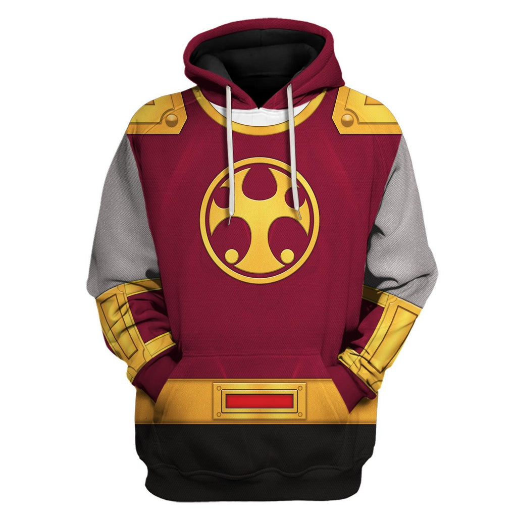 OodieGang Power Rangers Ninja Storm Crimson Thunder Ranger Hoodies Sweatshirt T-shirt Hawaiian Tracksuit - OodieGang.com