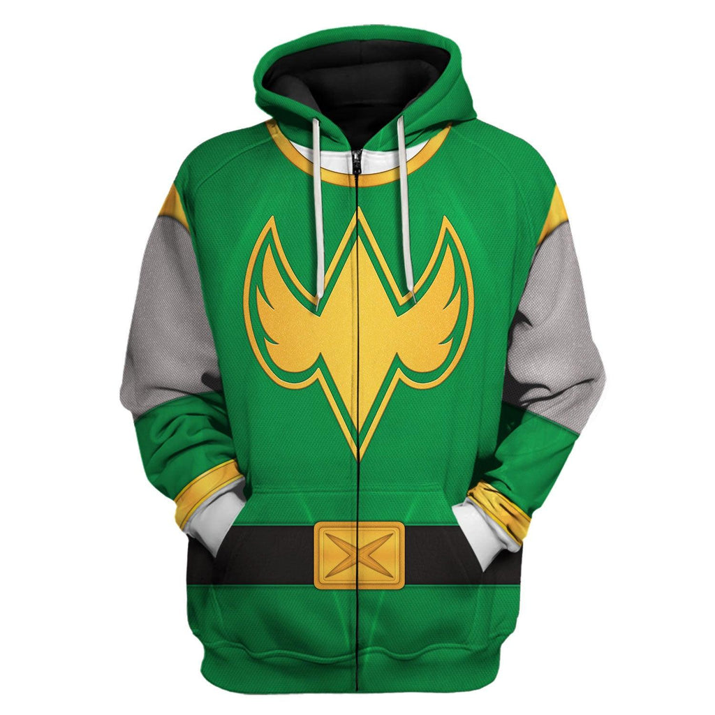 OodieGang Power Rangers Ninja Storm Green Ranger Hoodies Sweatshirt T-shirt Hawaiian Tracksuit - OodieGang.com