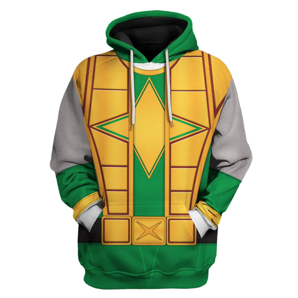 OodieGang Power Rangers Ninja Storm Green Samurai Ranger Hoodies Sweatshirt T-shirt Hawaiian Tracksuit - OodieGang.com