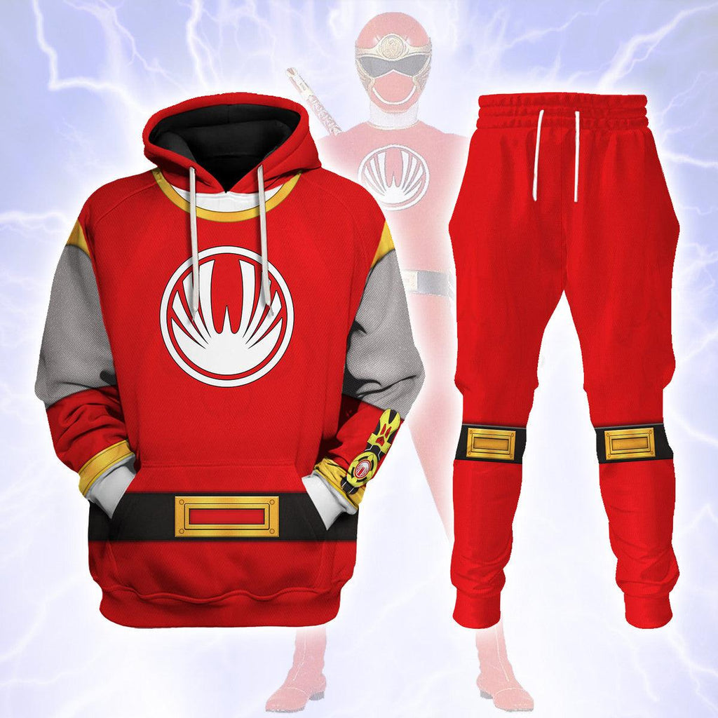 OodieGang Power Rangers Ninja Storm Red Ranger Hoodies Sweatshirt T-shirt Hawaiian Tracksuit - OodieGang.com