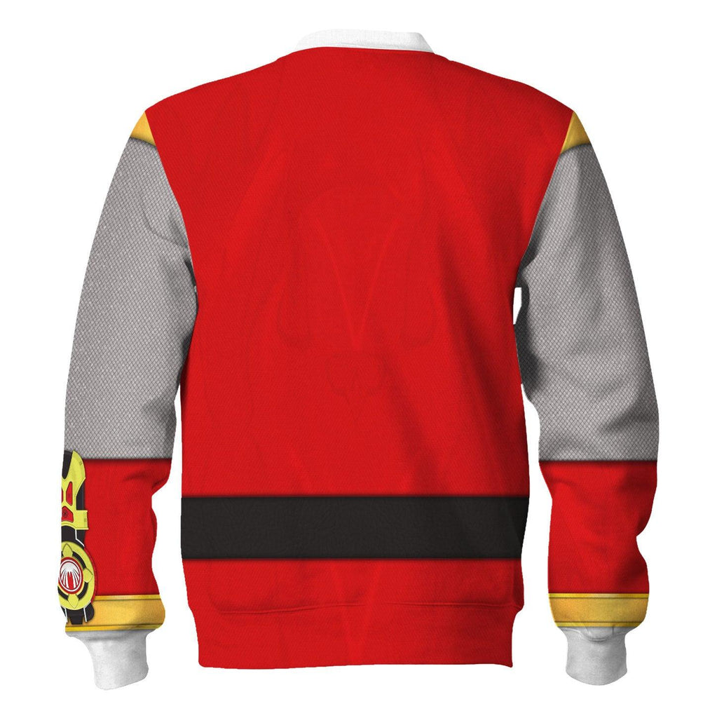 OodieGang Power Rangers Ninja Storm Red Ranger Hoodies Sweatshirt T-shirt Hawaiian Tracksuit - OodieGang.com