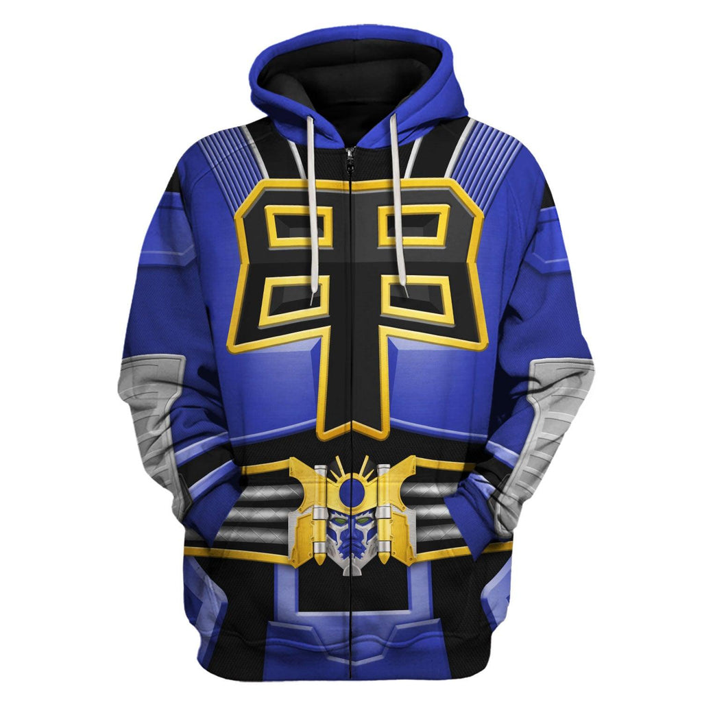 OodieGang Power Rangers Shogun Blue Costume Hoodie Sweatshirt T-Shirt Tracksuit - OodieGang.com