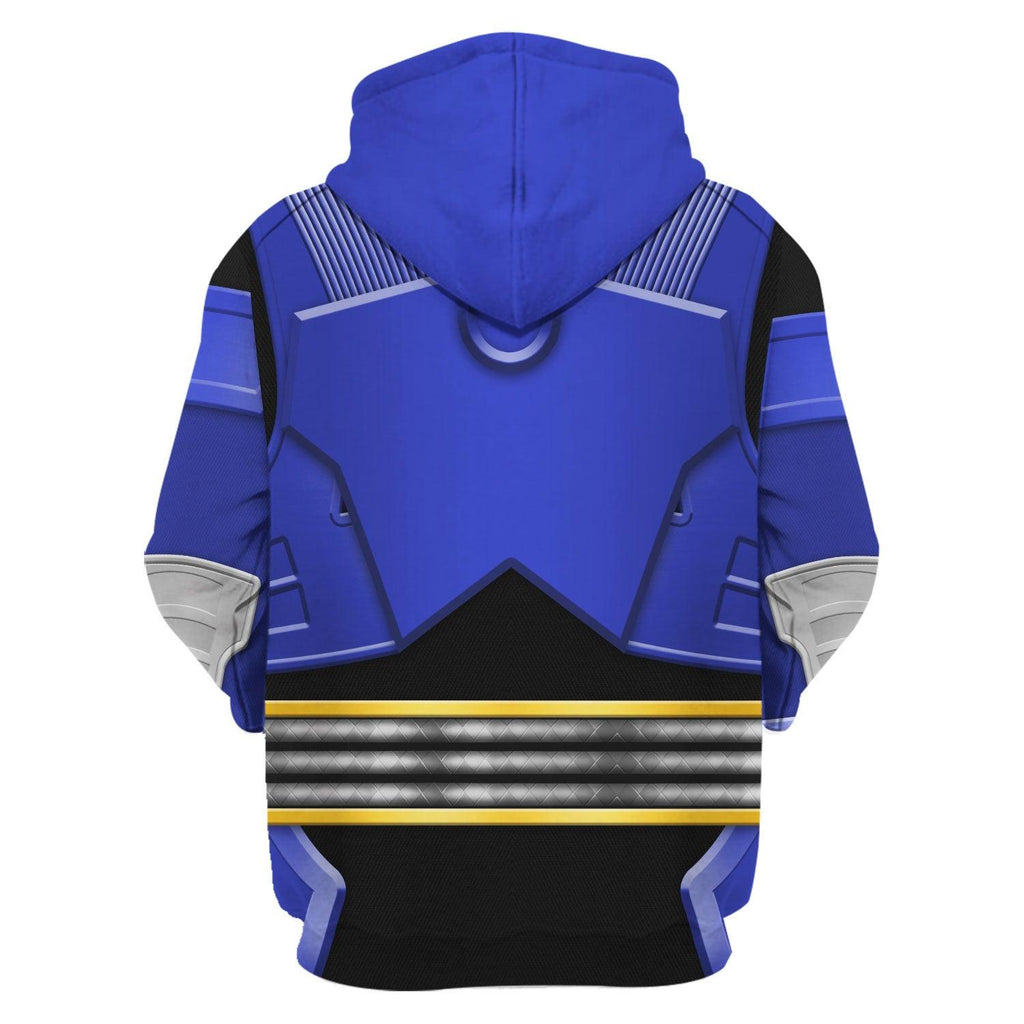 OodieGang Power Rangers Shogun Blue Costume Hoodie Sweatshirt T-Shirt Tracksuit - OodieGang.com