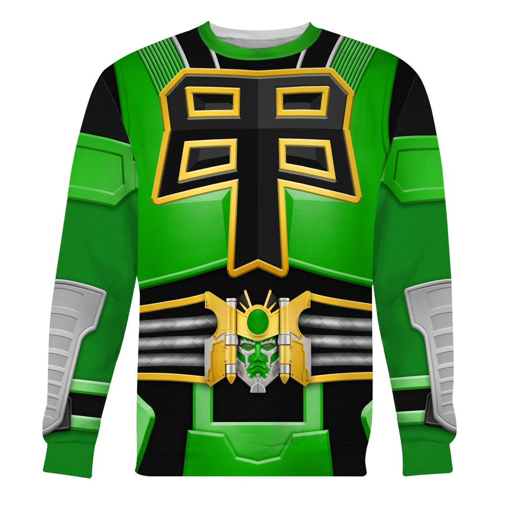 OodieGang Power Rangers Shogun Green Costume Hoodie Sweatshirt T-Shirt Tracksuit - OodieGang.com