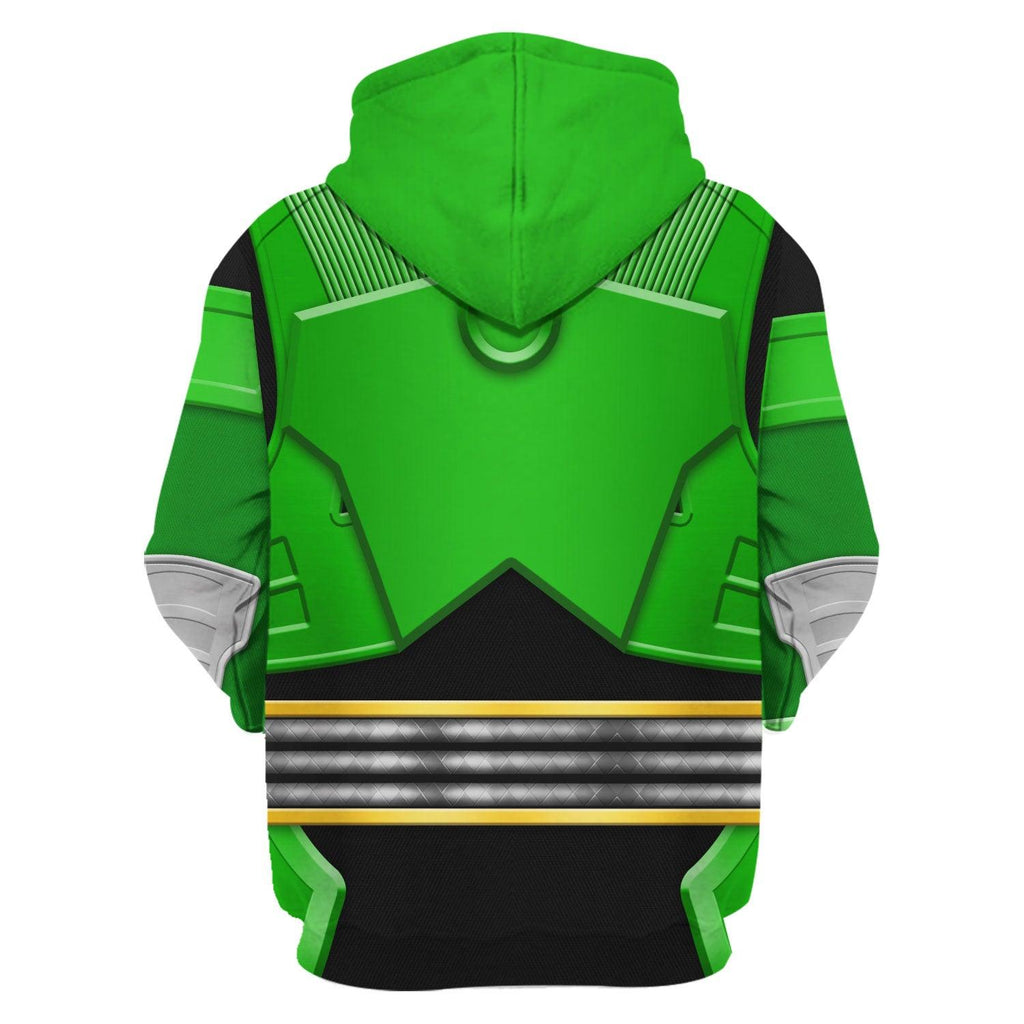 OodieGang Power Rangers Shogun Green Costume Hoodie Sweatshirt T-Shirt Tracksuit - OodieGang.com