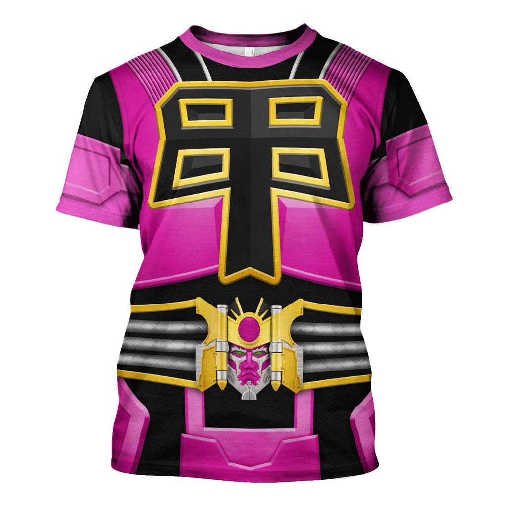 OodieGang Power Rangers Shogun Pink Costume Hoodie Sweatshirt T-Shirt Tracksuit - OodieGang.com