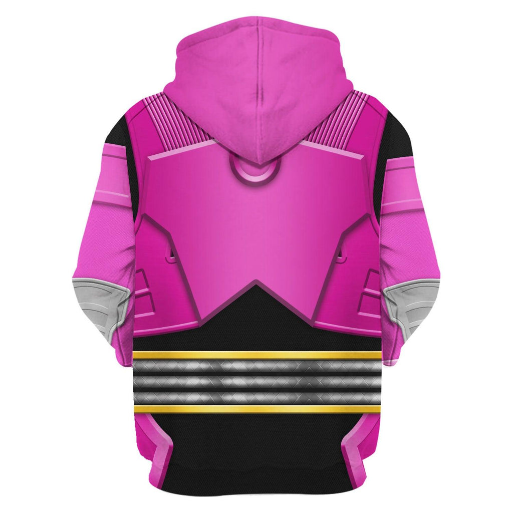 OodieGang Power Rangers Shogun Pink Costume Hoodie Sweatshirt T-Shirt Tracksuit - OodieGang.com