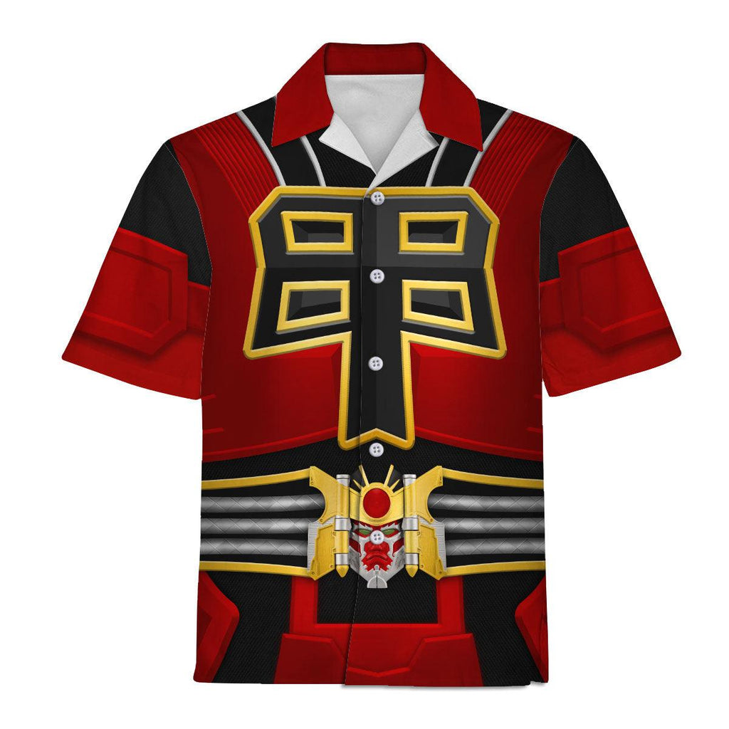 OodieGang Power Rangers Shogun Red Costume Hoodie Sweatshirt T-Shirt Tracksuit - OodieGang.com