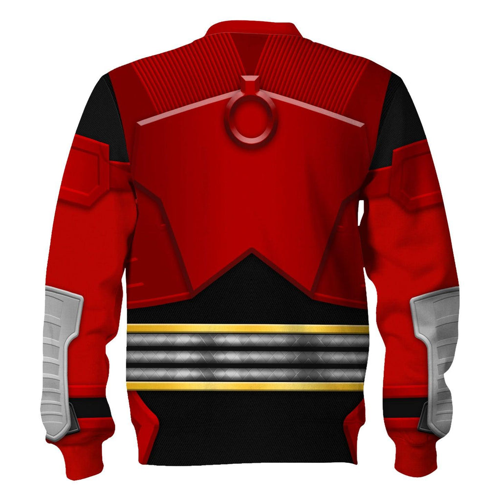 OodieGang Power Rangers Shogun Red Costume Hoodie Sweatshirt T-Shirt Tracksuit - OodieGang.com