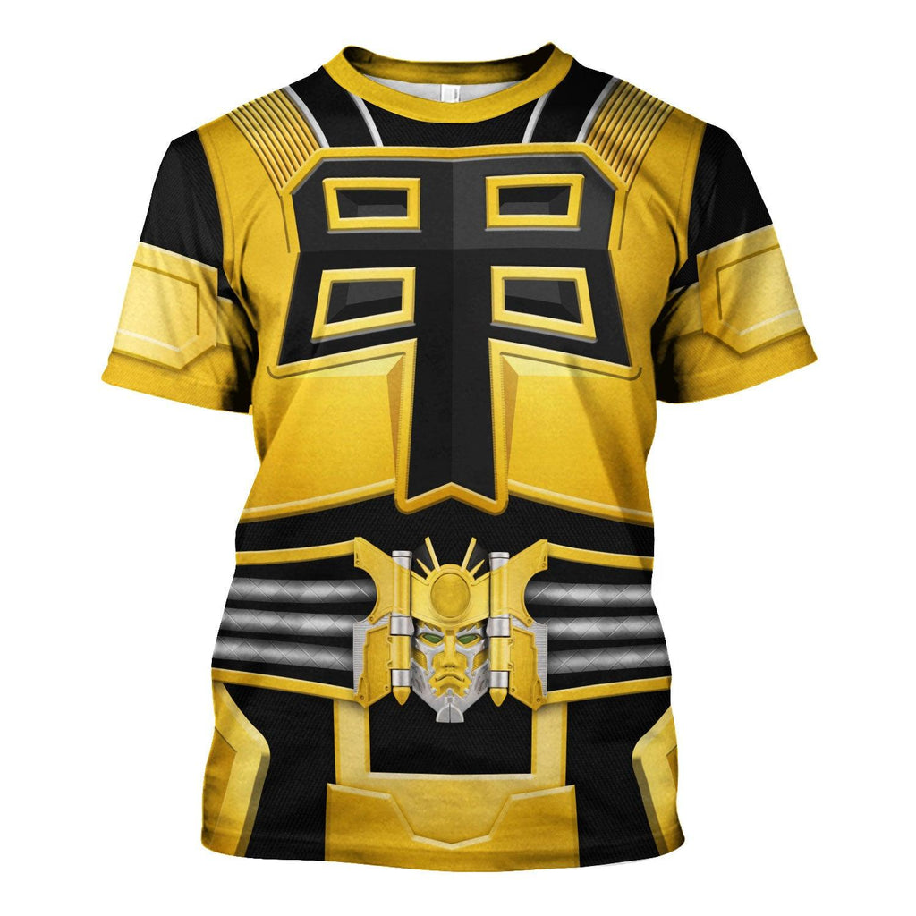 OodieGang Power Rangers Shogun Yellow Costume Hoodie Sweatshirt T-Shirt Tracksuit - OodieGang.com