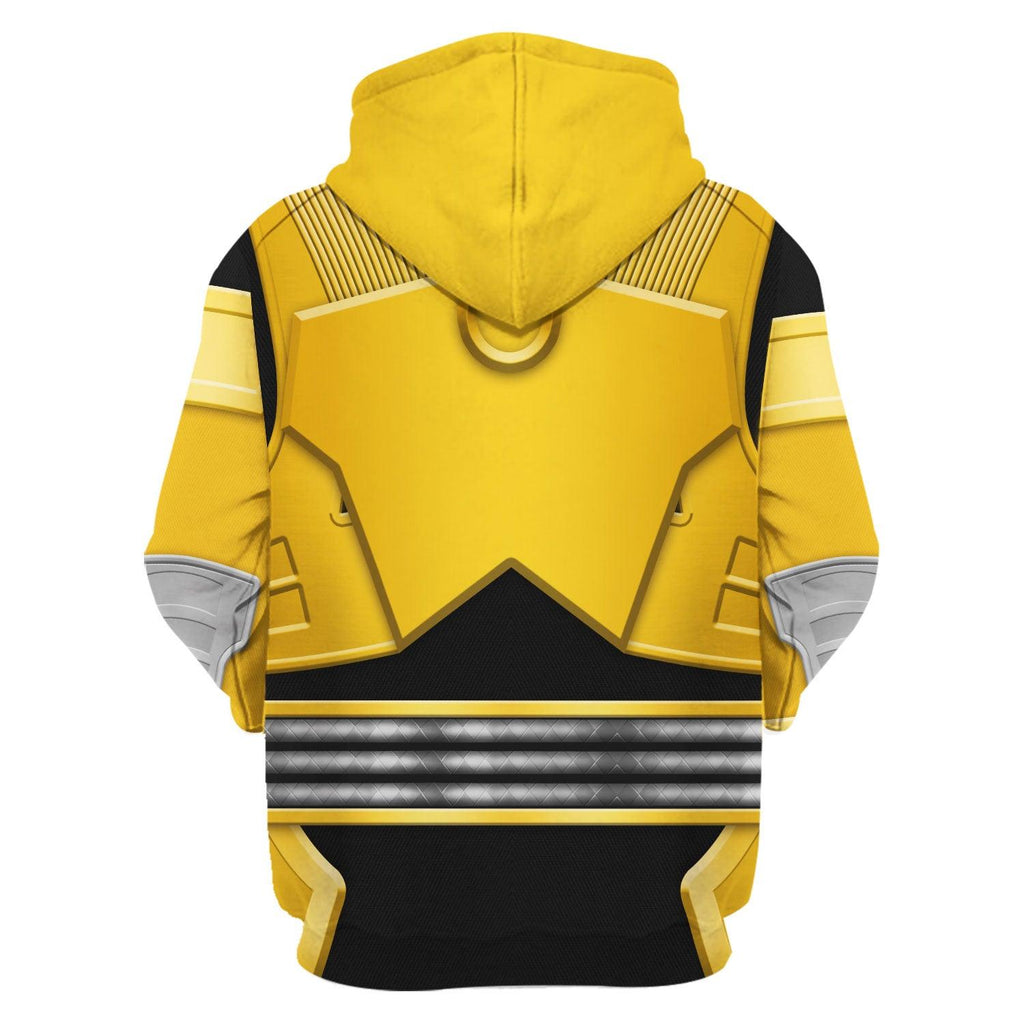 OodieGang Power Rangers Shogun Yellow Costume Hoodie Sweatshirt T-Shirt Tracksuit - OodieGang.com