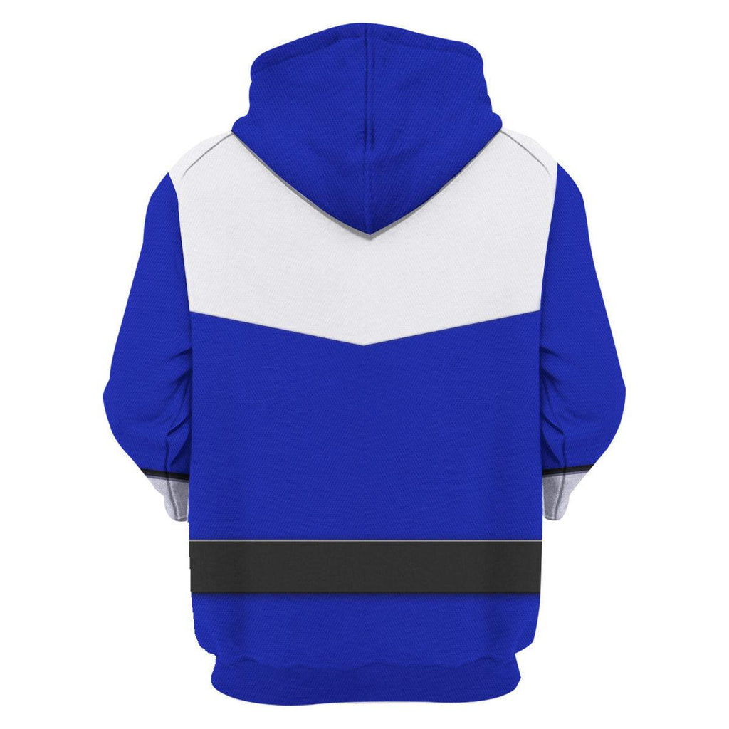 OodieGang Power Rangers Time Force (2001) Blue Hoodies Sweatshirt T-shirt Hawaiian Tracksuit - OodieGang.com