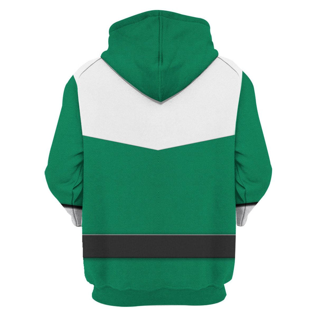 OodieGang Power Rangers Time Force (2001) Green Hoodies Sweatshirt T-shirt Hawaiian Tracksuit - OodieGang.com