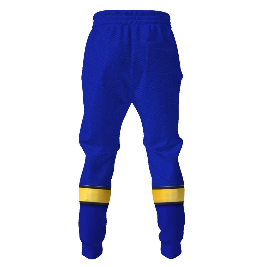 OodieGang Power Rangers Wild Force Blue Costume Hoodie Sweatshirt T-Shirt Tracksuit - OodieGang.com