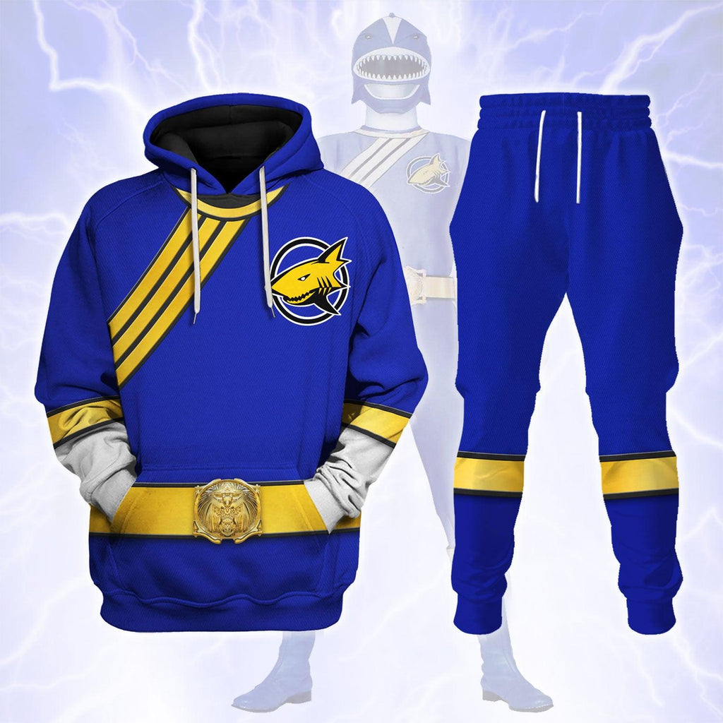 CustomsPig Power Rangers Wild Force Blue Costume Hoodie Sweatshirt T-Shirt Tracksuit - CustomsPig.com