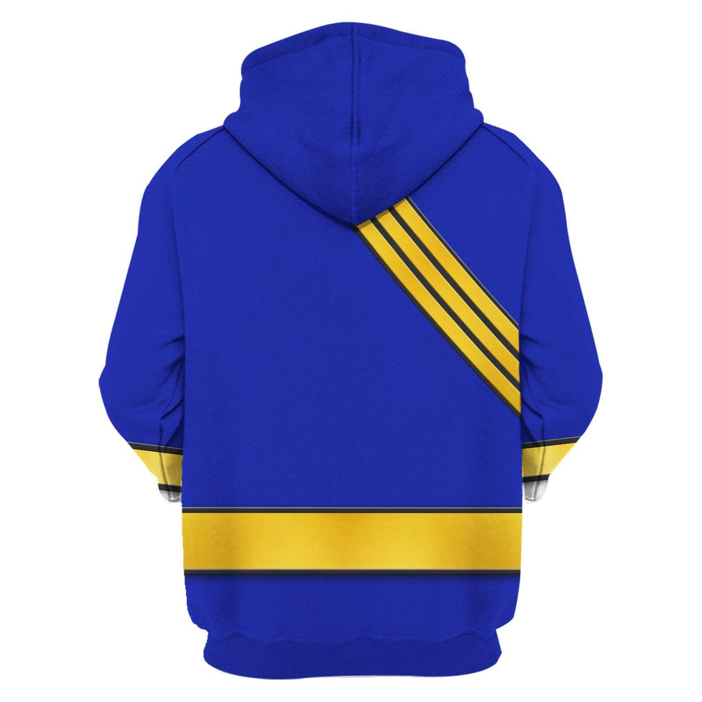 OodieGang Power Rangers Wild Force Blue Costume Hoodie Sweatshirt T-Shirt Tracksuit - OodieGang.com