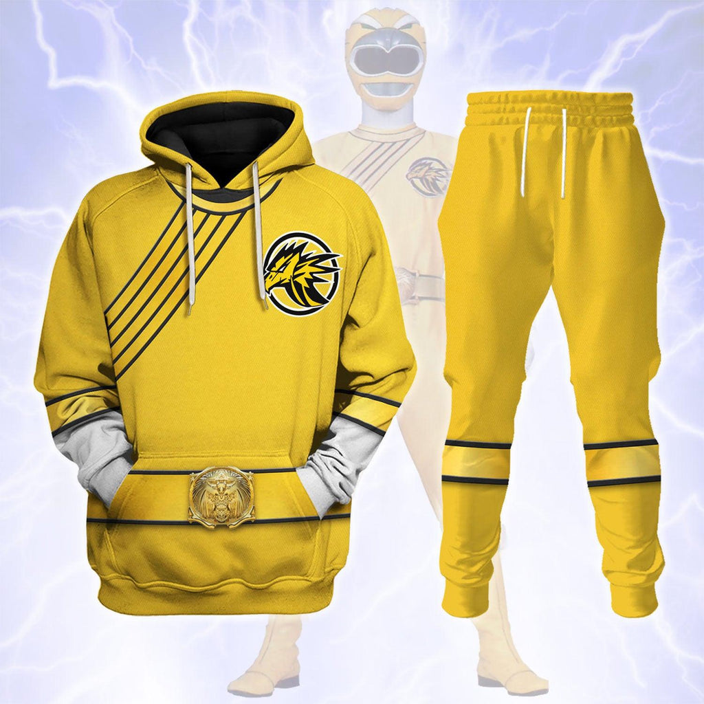 CustomsPig Power Rangers Wild Force Yellow Costume Hoodie Sweatshirt T-Shirt Tracksuit - CustomsPig.com