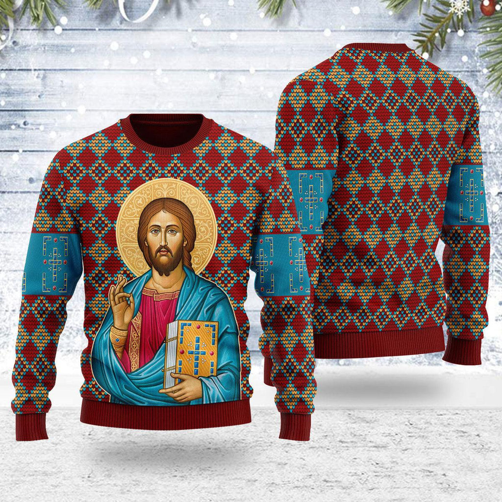 OodieGang Prayer in the Garden Artwork Christmas Sweater - OodieGang.com