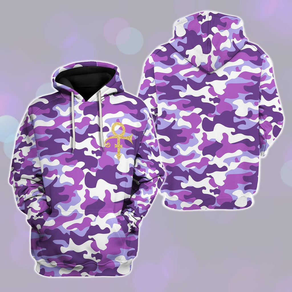 CustomsPig Purple Camo Premium Sherpa Lined Unisex Pullover Hoodie, Sweatshirt, T-Shirt - CustomsPig.com