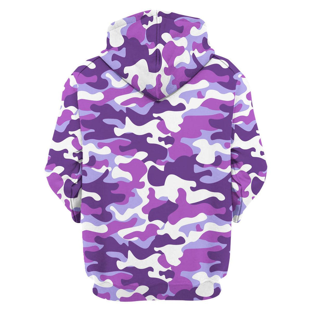 OodieGang Purple Camo Premium Sherpa Lined Unisex Pullover Hoodie, Sweatshirt, T-Shirt - OodieGang.com