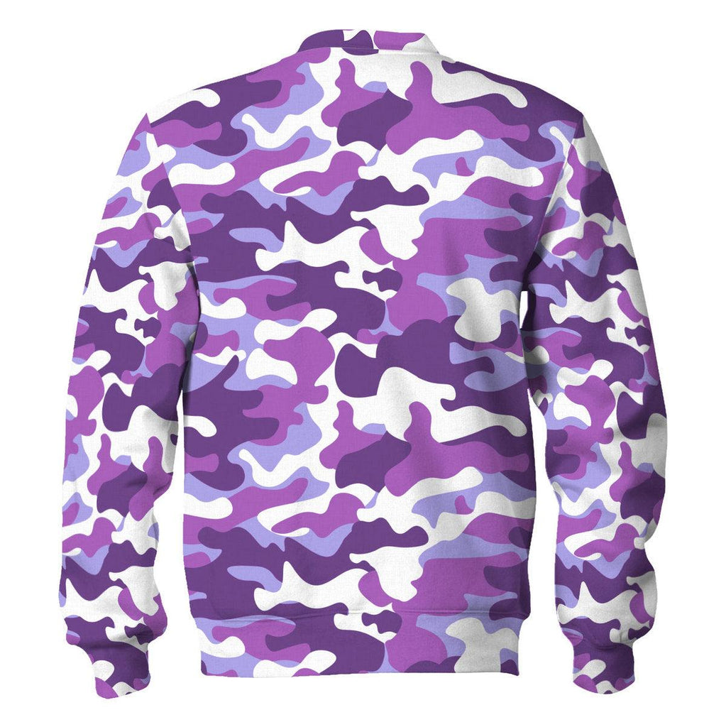 OodieGang Purple Camo Premium Sherpa Lined Unisex Pullover Hoodie, Sweatshirt, T-Shirt - OodieGang.com