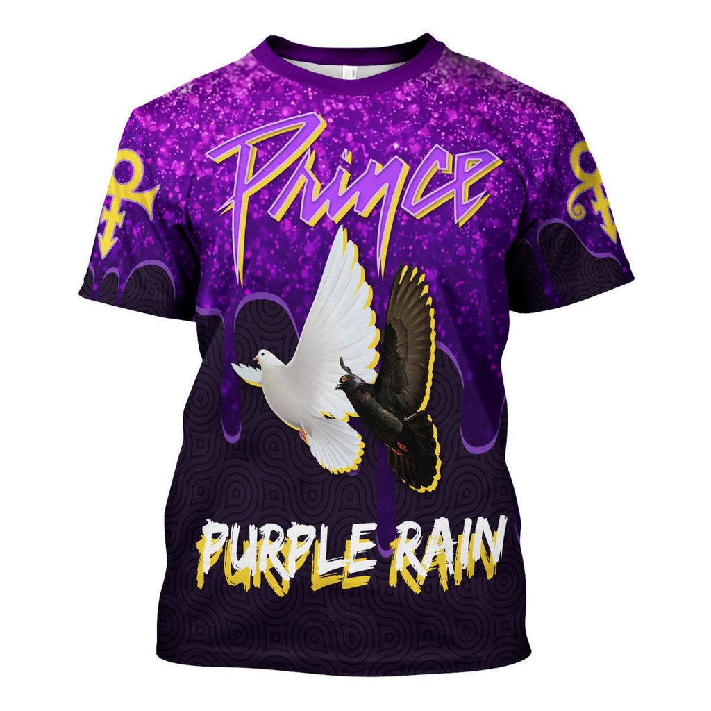 OodieGang Purple Rain Doves Unisex Pullover Hoodie, Sweatshirt, T-Shirt - OodieGang.com