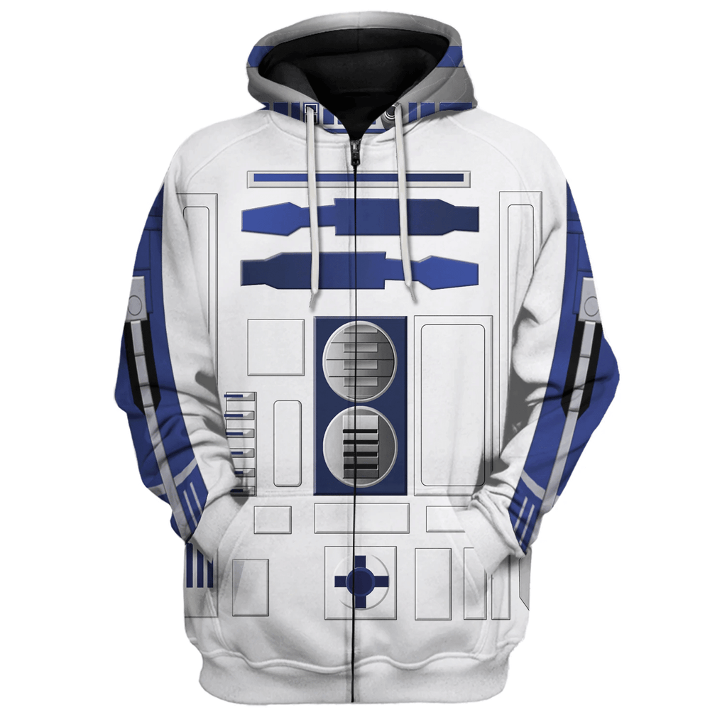 OodieGang R2 D2 Robot Costume Hoodie Sweatshirt T-Shirt Sweatpants - OodieGang.com