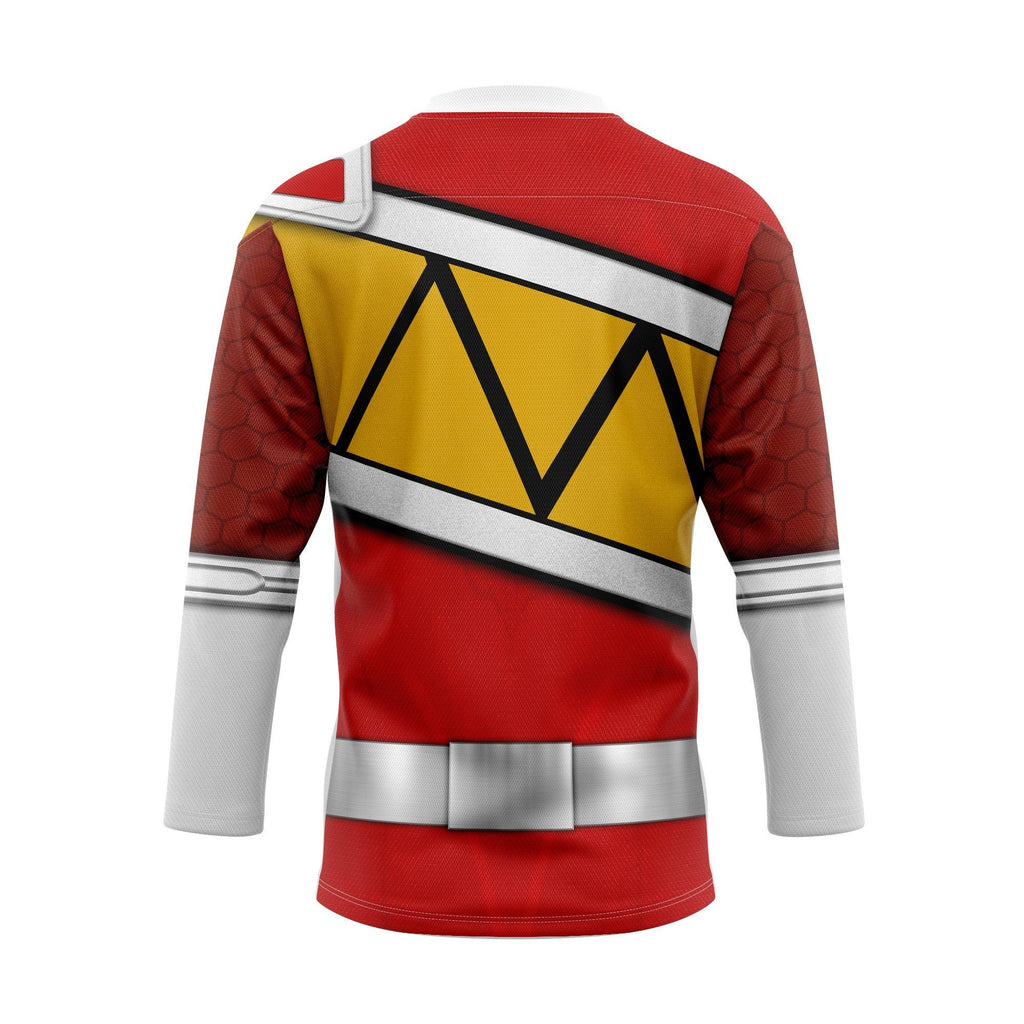 OodieGang Red Power Rangers Dino Charge Hockey Jersey - OodieGang.com