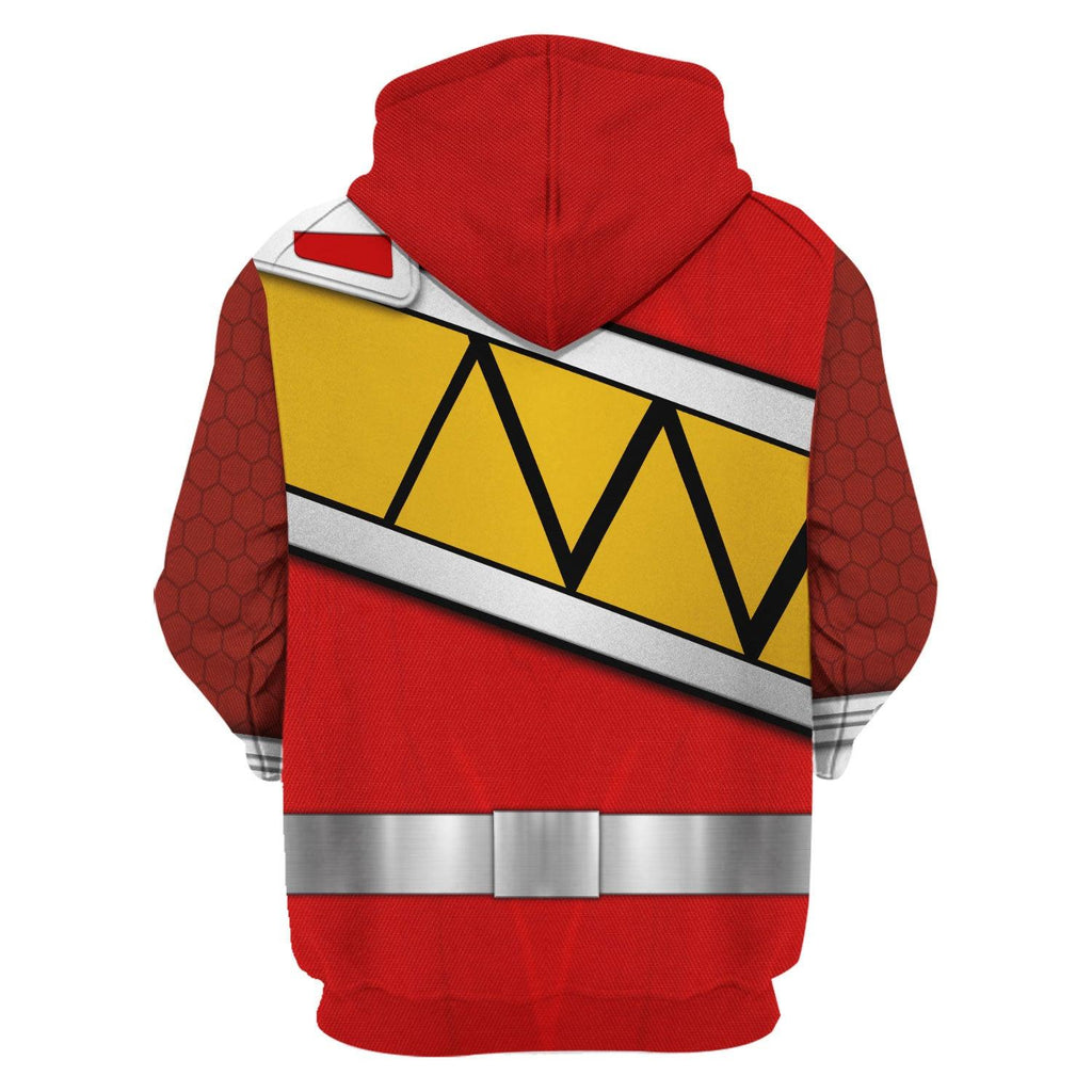 OodieGang Red Power Rangers Dino Charge Hoodies Sweatshirt T-shirt Hawaiian Tracksuit - OodieGang.com