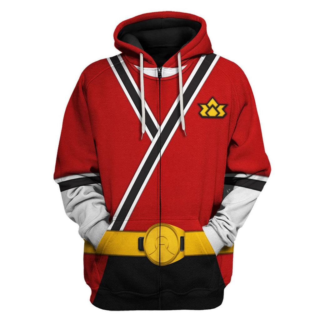 Oodiegang Red Power Rangers Samurai Hoodies Sweatshirt T-shirt Hawaiian Tracksuit - DucG