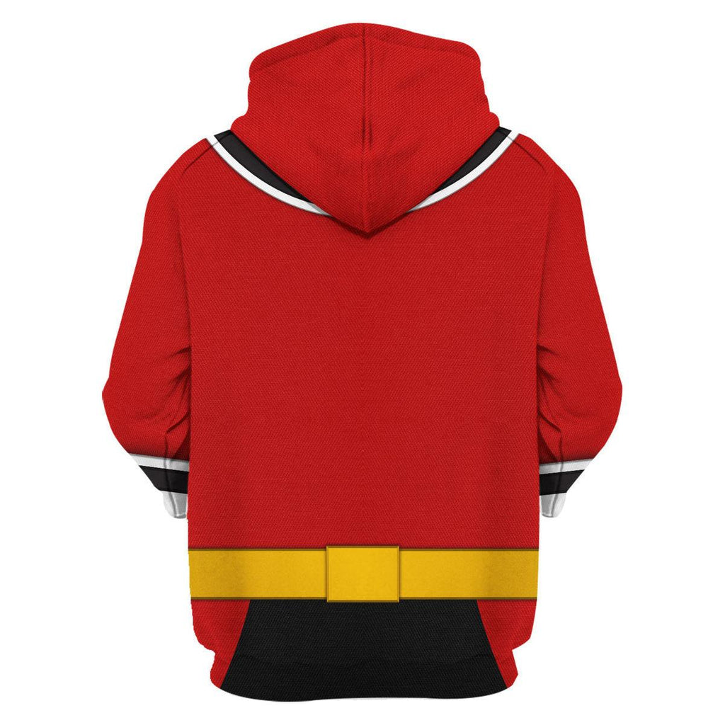 Oodiegang Red Power Rangers Samurai Hoodies Sweatshirt T-shirt Hawaiian Tracksuit - DucG