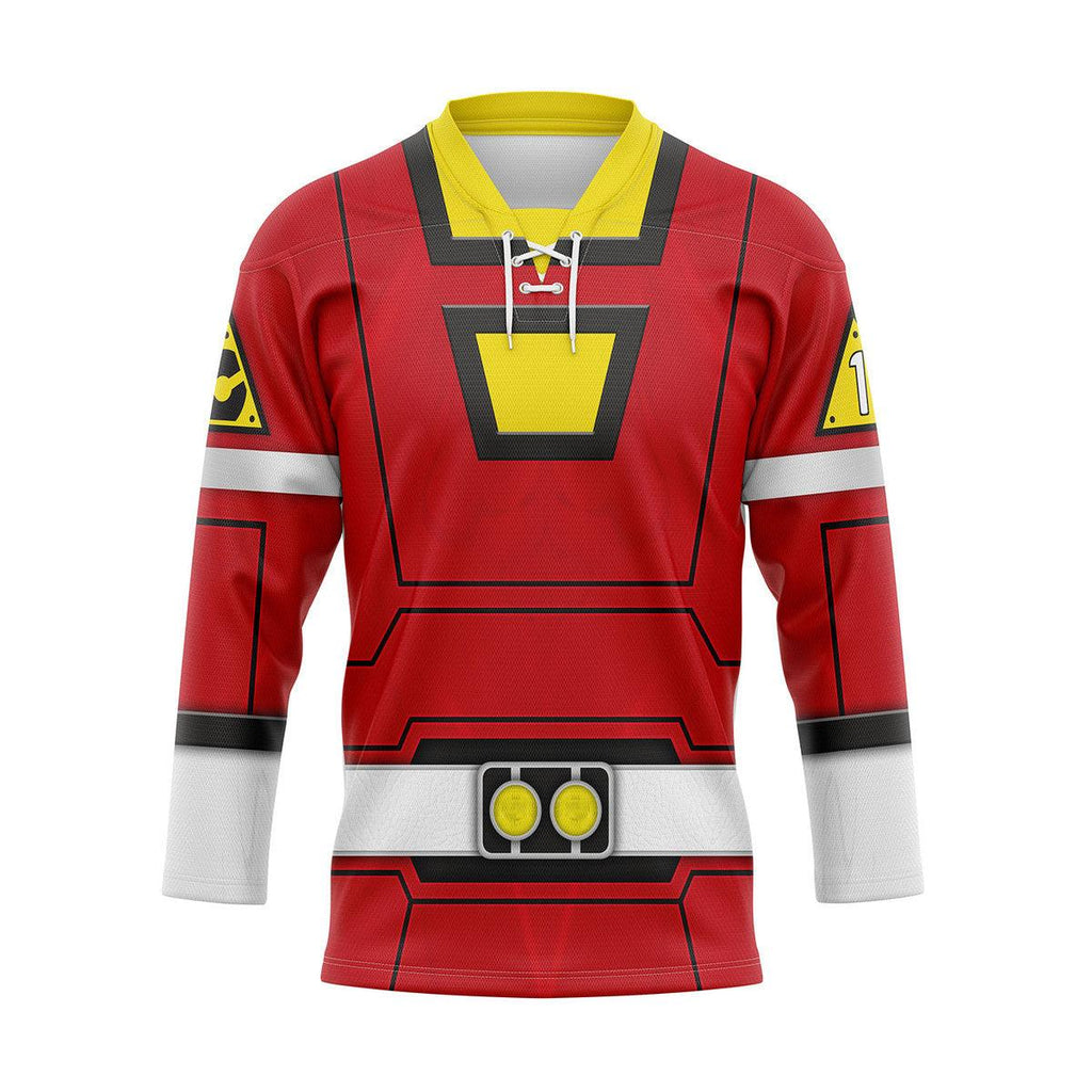 OodieGang Red Power Rangers Turbo Hockey Jersey - OodieGang.com