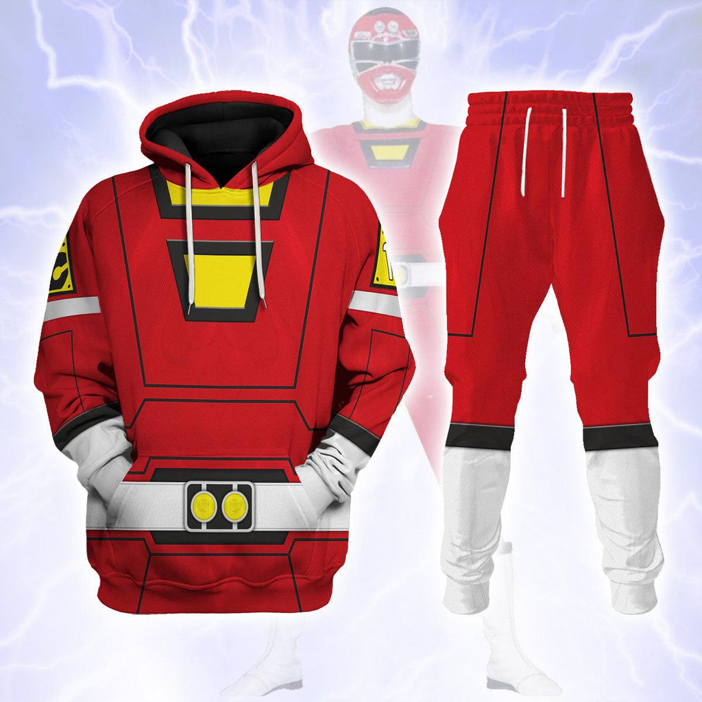 OodieGang Red Power Rangers Turbo Hoodies Sweatshirt T-shirt Hawaiian Tracksuit - OodieGang.com