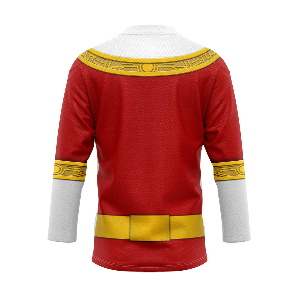 OodieGang Red Power Rangers Zeo Hockey Jersey - OodieGang.com