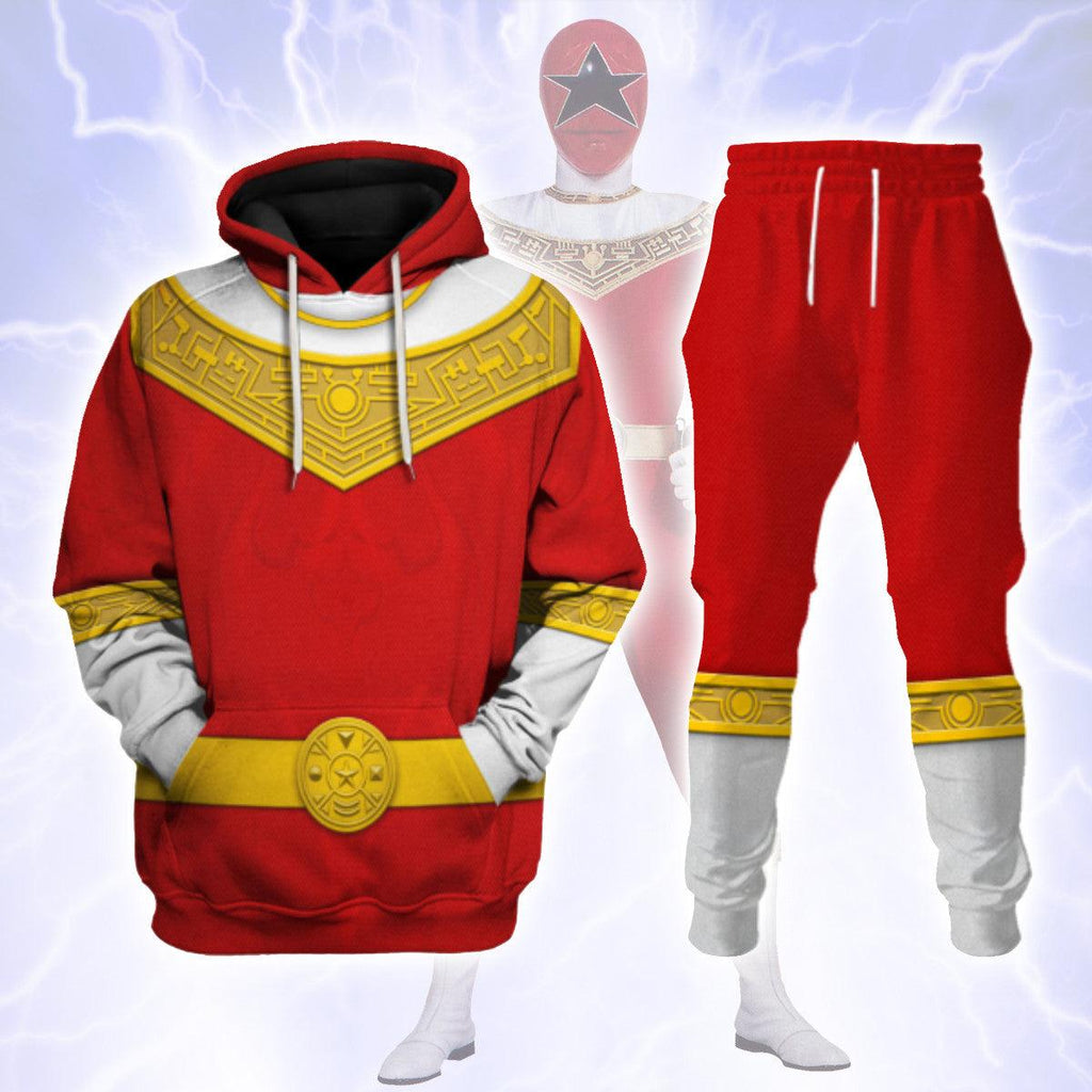 OodieGang Red Power Rangers Zeo Hoodies Sweatshirt T-shirt Hawaiian Tracksuit - OodieGang.com