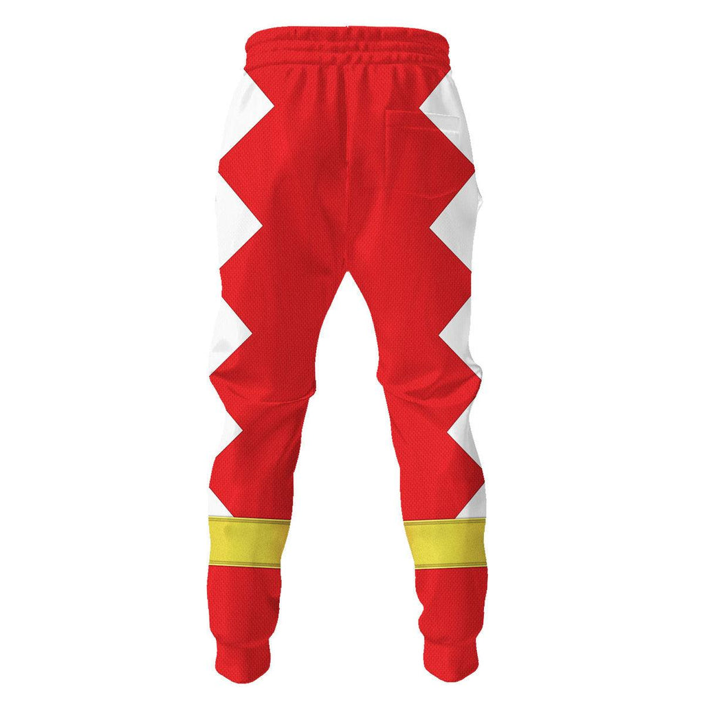 OodieGang Red Ranger Dino Thunder Hoodies Sweatshirt T-shirt Hawaiian Sweatpants - OodieGang.com