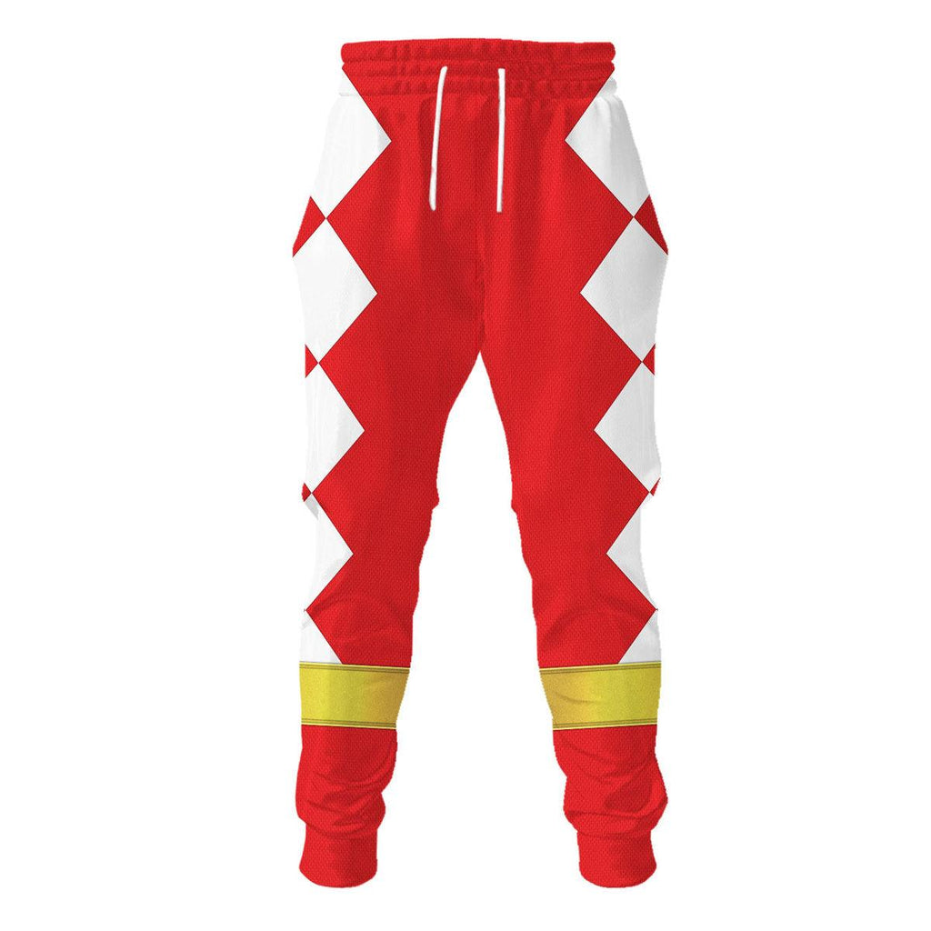 OodieGang Red Ranger Dino Thunder Hoodies Sweatshirt T-shirt Hawaiian Sweatpants - OodieGang.com