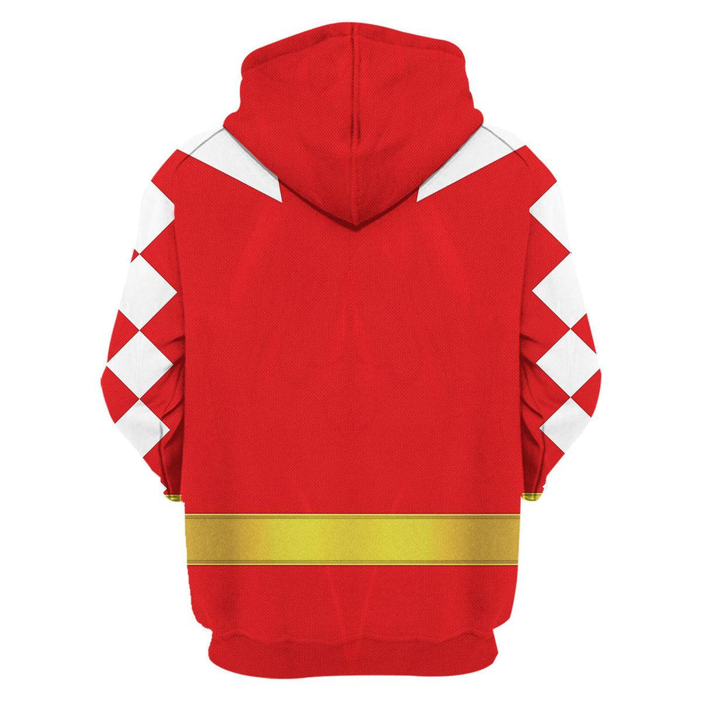 OodieGang Red Ranger Dino Thunder Hoodies Sweatshirt T-shirt Hawaiian Sweatpants - OodieGang.com